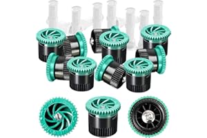 HolyMaji 10 Pieces Variable Arc Nozzle, Sprinkler Heads Replacement Compatible with Pop up Sprinklers Adjustable 0-360 Degree Full Circle Spray Nozzle for Garden Lawn Irrigation (4AN)