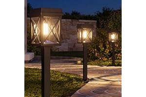 XMCOSY+ Solar Lights Outdoor, 8 Pack 50LM Bright Solar Pathway Lights, IP65 Waterproof 3-in-1 Garden Light for Yard Backyard Driveway Walkway Landscape Path (Warm/Cool White)
