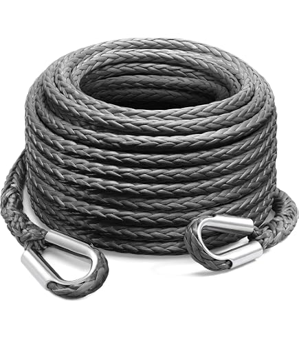 Amazon.com: 10mm3/8 inch Synthetic Winch Rope Extension with Two