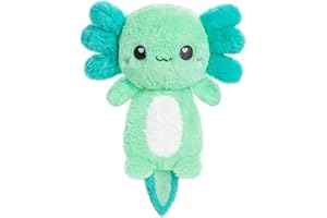 HAPPY FUEL Axolotl Microwavable Unscented Heating Pad for Women and Kids- Cute Soft Cozy Pillow Plush Heatable Warm Stuffed Animals - Kawaii Hot and Cold Plushie Food Toy - Axolotl Gifts for Girls and Boys Mint