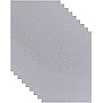 Bleidruck 25 Sheets 3D Sandy Glitter Clear Vinyl Sticker Paper Self Adhesive Waterproof Glitter Overlay Film A4 (11.7 x 8.3 Inch) Holographic Overlay