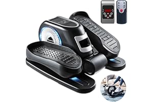 Zakle Ellipse Leg Exerciser as Seen on Tv for Seniors, Electric Under Desk Elliptical Machine w/Remote & 12 Speeds Level, Manual & Auto Mode, Quiet Seated Pedal Exerciser for Home Office