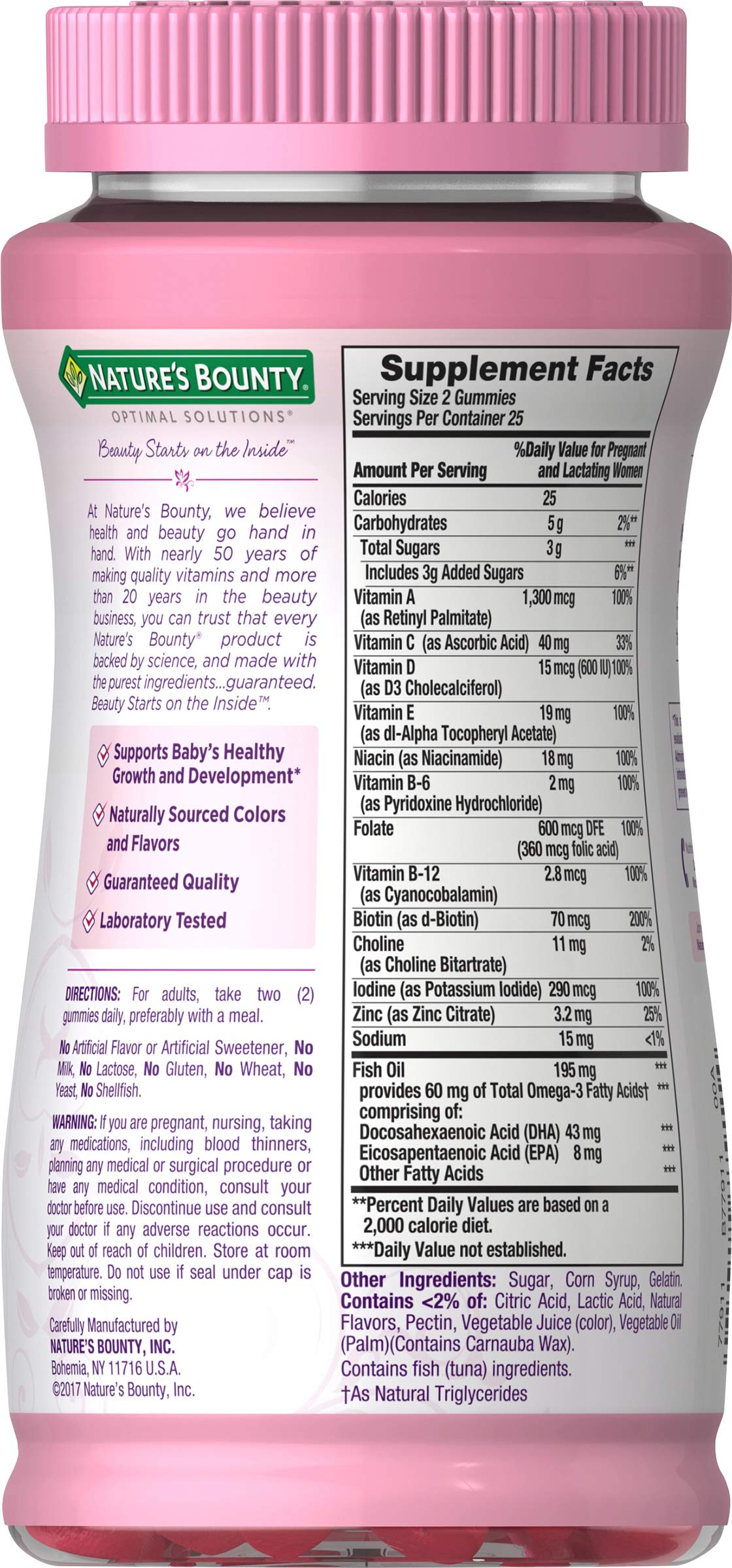 Nature's Bounty Essential Prenatal Gummies, Folic Acid and Iodine