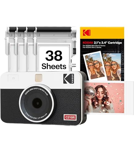KODAK Mini Shot 2 Retro 4PASS 2-in-1 Instant Camera and Photo