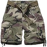 TRGPSG Womens Hiking Shorts, Bermuda Cargo Shorts, 7" Summer Camo Shorts Y2K Shorts for Women with Zipper Pocket