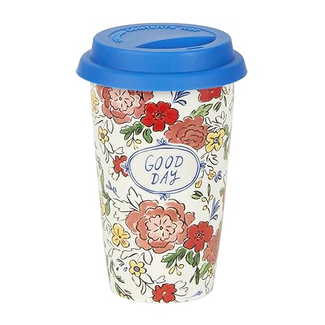 Amazon.com: c.r. gibson 12 ounce taza de viaje de cerámica ...