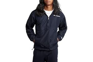 Champion Men's Packable Recycled Windbreaker Jacket, Wind- and Water-resistant Hooded Jacket