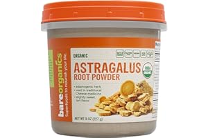 BareOrganics Organic Vegan Astragalus, 8 Ounce