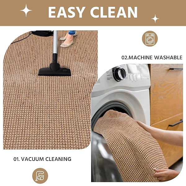 NATUREI KITCHEN RUNNER RUGS NON SLIP WASHABLE, 4X6 FT KITCHEN MATS FOR FLOOR, WOVEN COTTON SOFT AREA RUGS FOR ENTRYWAY, KITCHEN SINK, BEDROOM, LAUNDRY ROOM