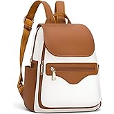 SYTRAH Mini Backpack Purse for Women, Small Travel Casual Daypack Beige | Small Back-pack with Built-in RFID Wallet (8 Slots) &amp; 11" Tablet Sleeve, 10-Pocket Secure Travel Daypack, 3-Way Convertible
