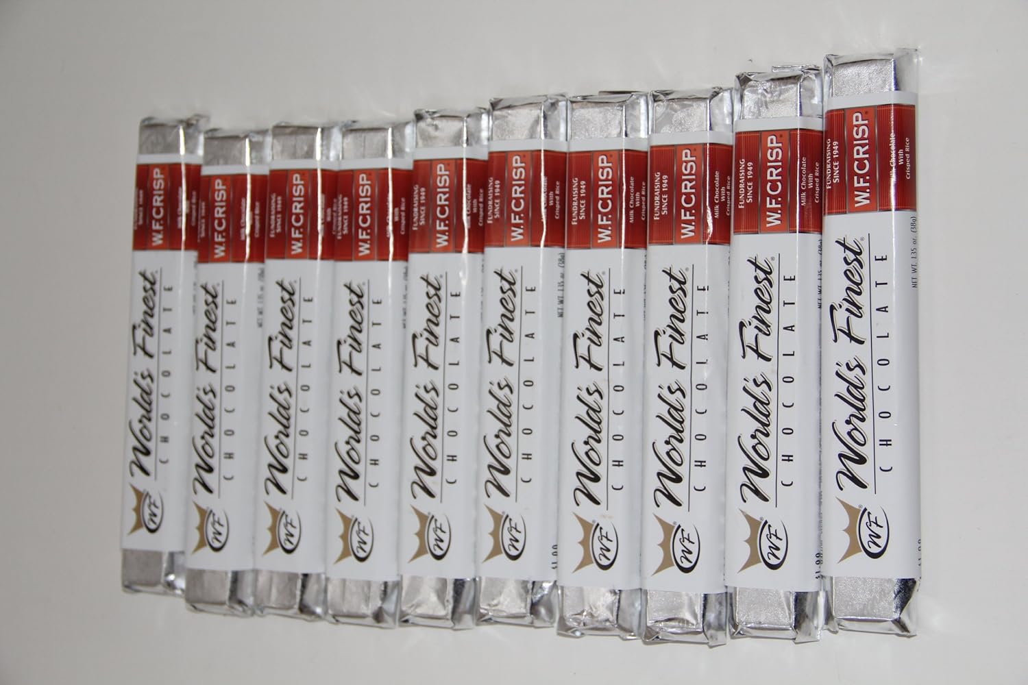 World's Finest Chocolate 10 WF Crisp Bars Candy And