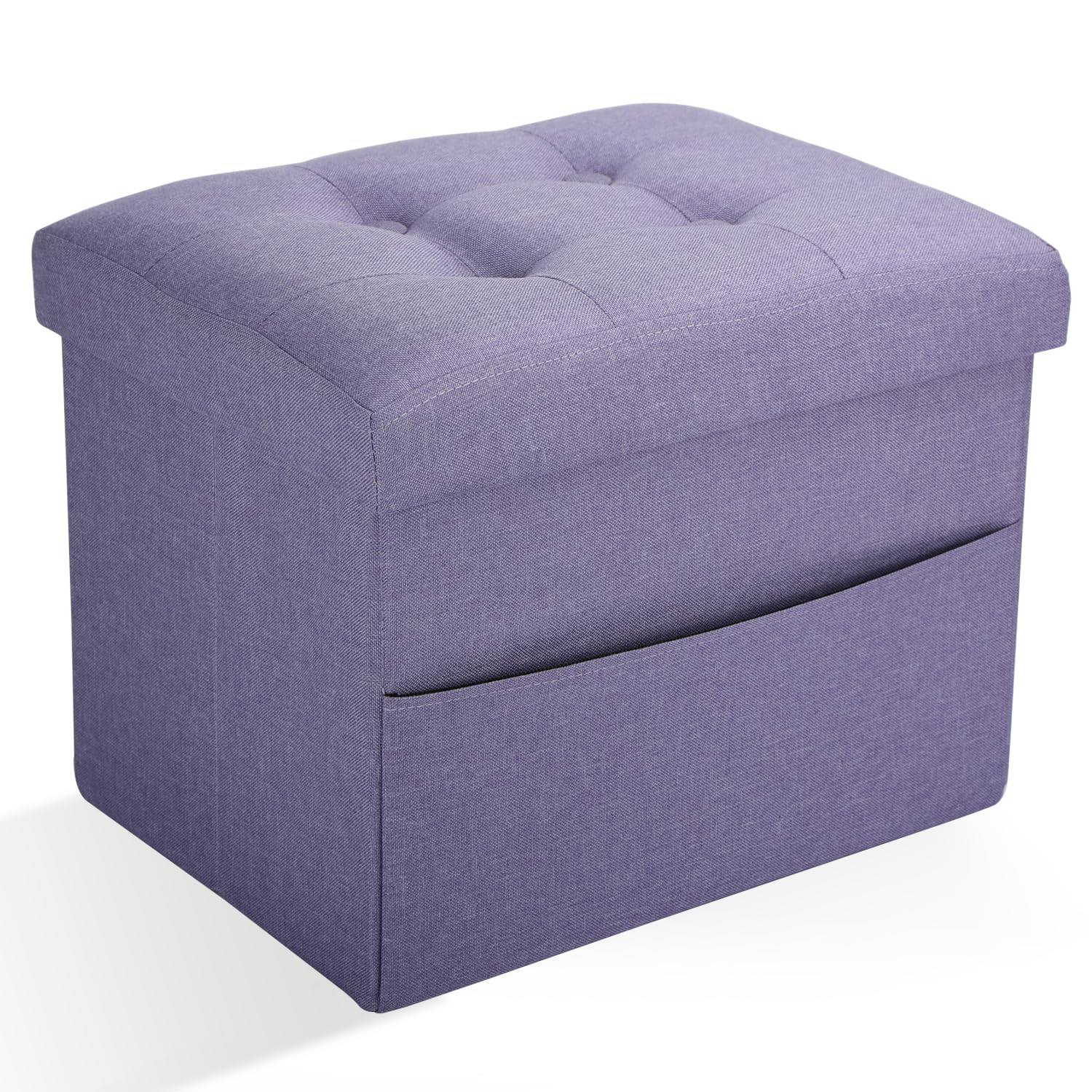 Photo 1 of Docvania Ottoman Storage Ottoman Foot Rest Stool Foldable Bench with Storage Student Dormitory Bedroom and Entryway 17 X 13 X 13