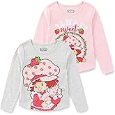 Strawberry Shortcake Girls Long Sleeve Shirt 2 Pack for Big Kids