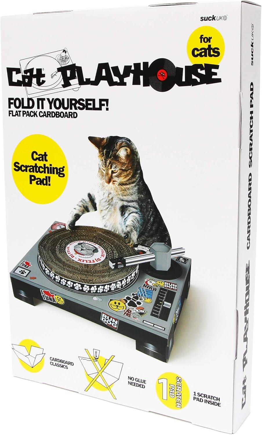 SUCK UK - CAT TOYS | PET CARDBOARD TURNTABLE & DJ MIXER | : Scratching Posts : Pet Supplies
