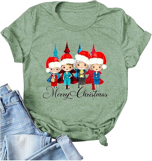 Amazon クリスマスtシャツ レディース Noldares ゆったり 大きいサイズ カジュアル トップス 可愛い おもしろ シンプル