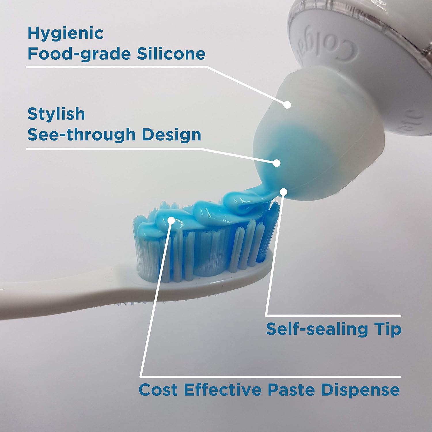 SqueezMe Toothpaste Caps by Chrome Cherry, Self-Closing, Reusable Silicone Lids - Image 5