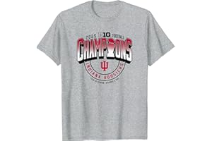 ELITE AUTHENTICS Indiana Hoosiers Big Ten Champs 2025 Football Locker Room T-Shirt
