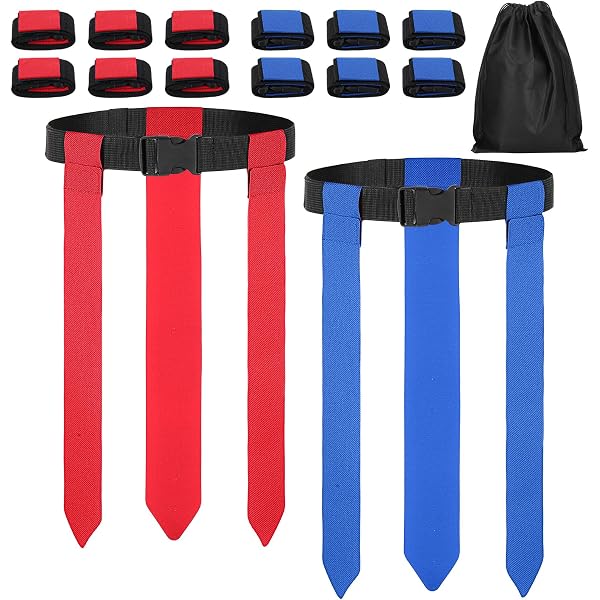Set Flag Football 5 Ceintures + 10 Drapeaux Réglables – Entraînement Enfants/Adulte – Jeu Sans Contact Fun