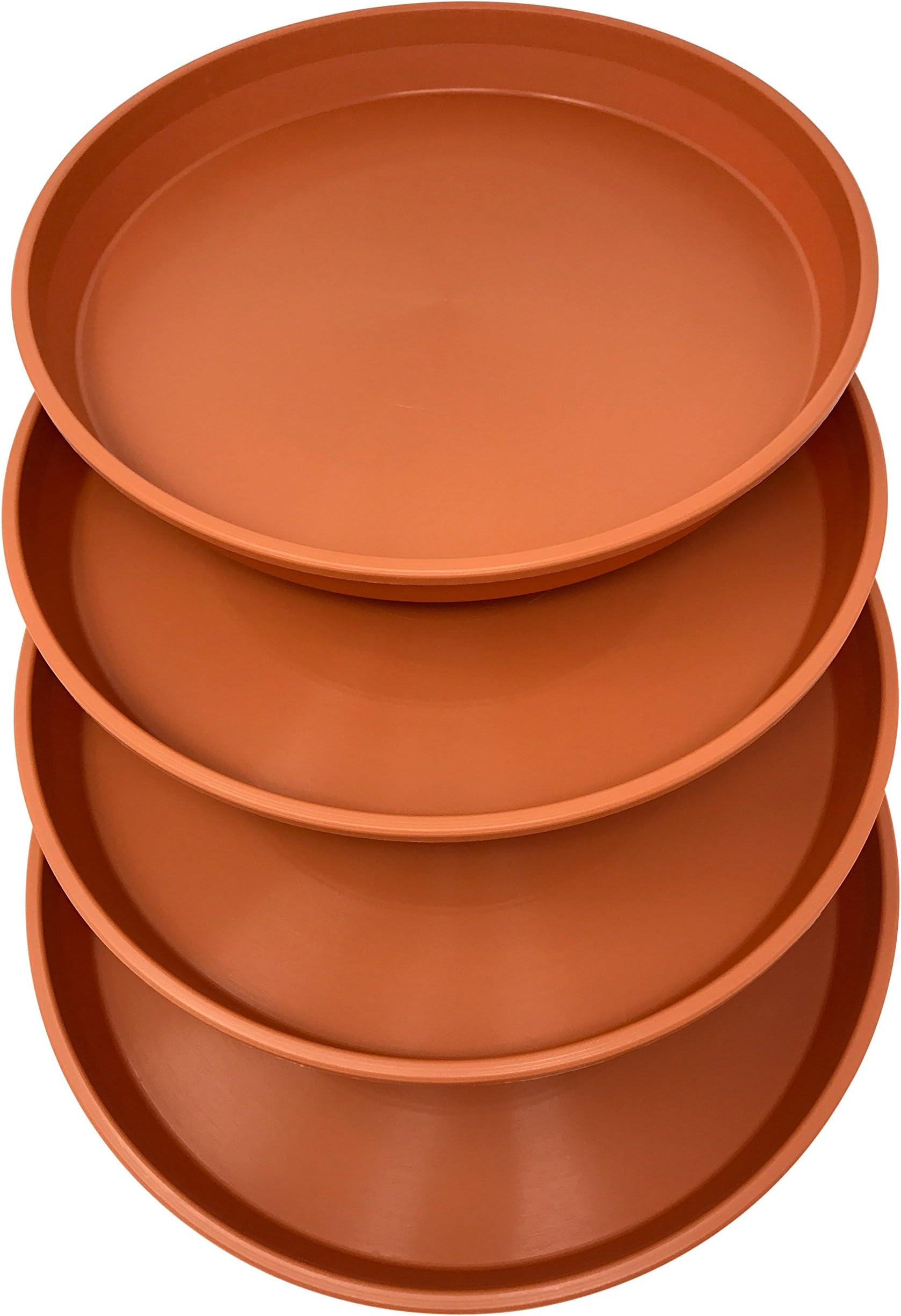 Matri Round Plastic Plant Saucer 11" Set of 4 Units (Clay Color)