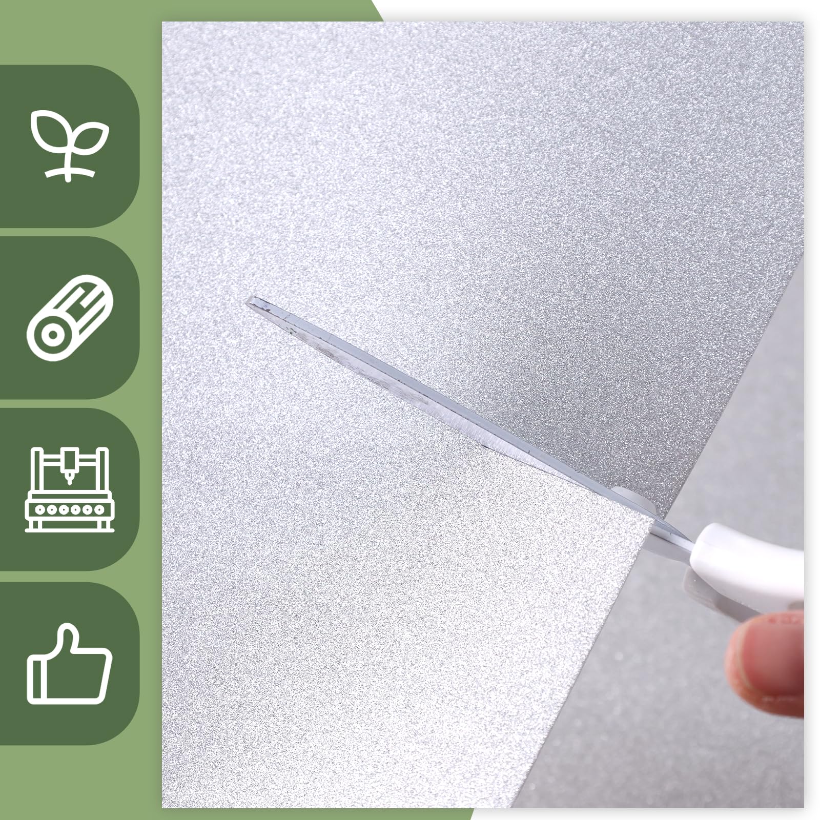 VGOODALL 27 Blatt Perglanz-Papier, DIN A4 Silbermetallisches Bastelpapier mit Perlmutt-Schimmer Glitzerpapier 250 g/m²