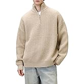 POHADON 2026 Quarter Zip Up Chunky Knit Turtleneck Sweater Fall Winter Grandpa Aesthetic Pullover Tops Trendy Y2k Clothes