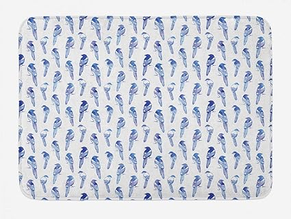Amazon Com Ambesonne Birds Bath Mat Small Sparrows Pattern