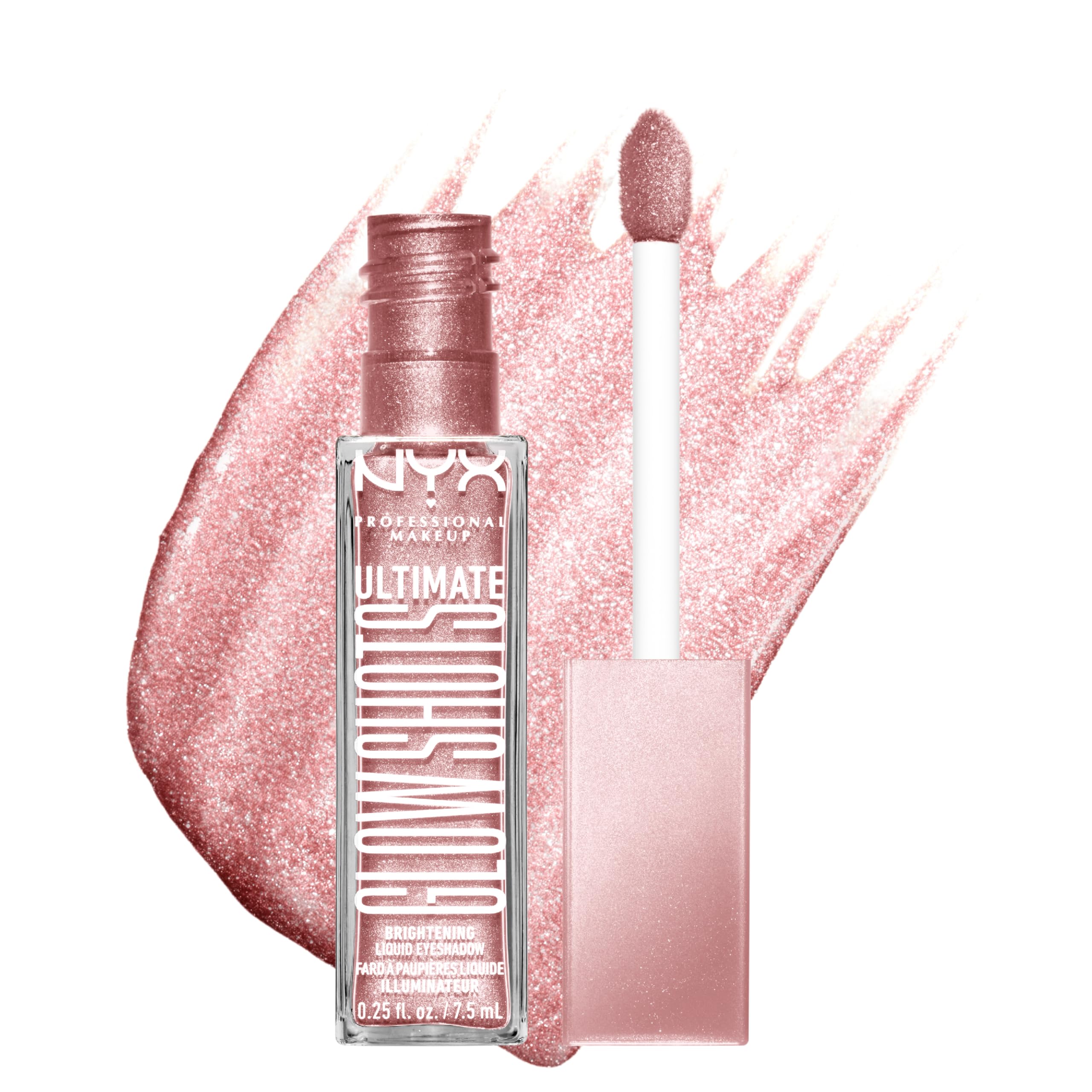 NYX Professional Makeup Liquid Eyeshadow, Long-lasting 12h Wear, No Flake & No Fallout, With Vitamin C, Ultimate Glow Shots, Grapefruit Glow