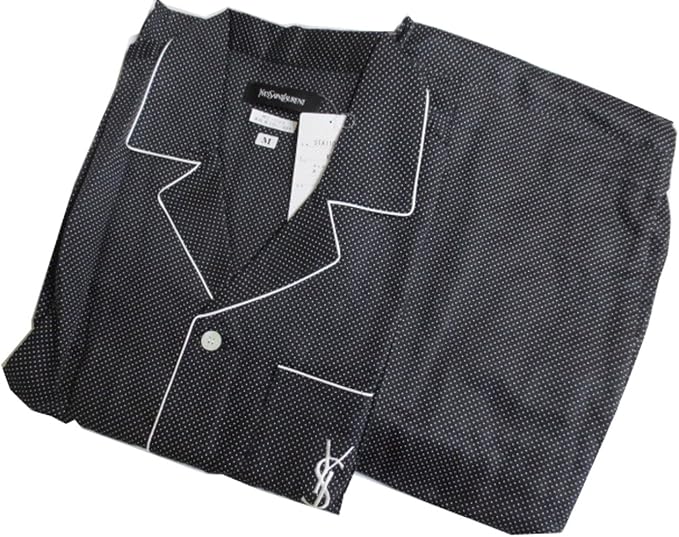 Amazon Mサイズ 紳士 メンズ長袖パジャマ Ysl イブサンローラン 綿100 テーラ襟 前開き 日本製 ブラック パジャマ 通販
