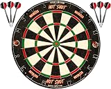 Ruthless Hot Shot Dart Board Endurance 450mm 38mm Depth with 2 Sets Darts