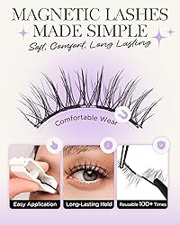 BEYELIAN Soft Magnetic Eyelashes, Reusable Magnetic