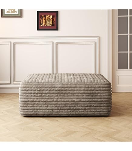 Glory Furniture Pouf Poggiapiedi In Microcamoscio Nero – Seduta Aggiuntiva Con Imbottitura In Schiuma Ad Alta Densità, Struttura In Legno, Perfetto Per Piccoli Spazi