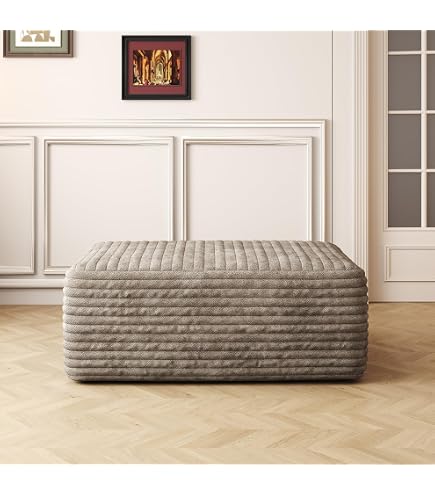 Glory Furniture Pouf Poggiapiedi In Microcamoscio Nero – Seduta Aggiuntiva Con Imbottitura In Schiuma Ad Alta Densità, Struttura In Legno, Perfetto Per Piccoli Spazi