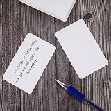 Tomoyuki 150 Pcs Blank Kraft Cards 3.46 x 2.04 inch White Writable Paper Cards view 3