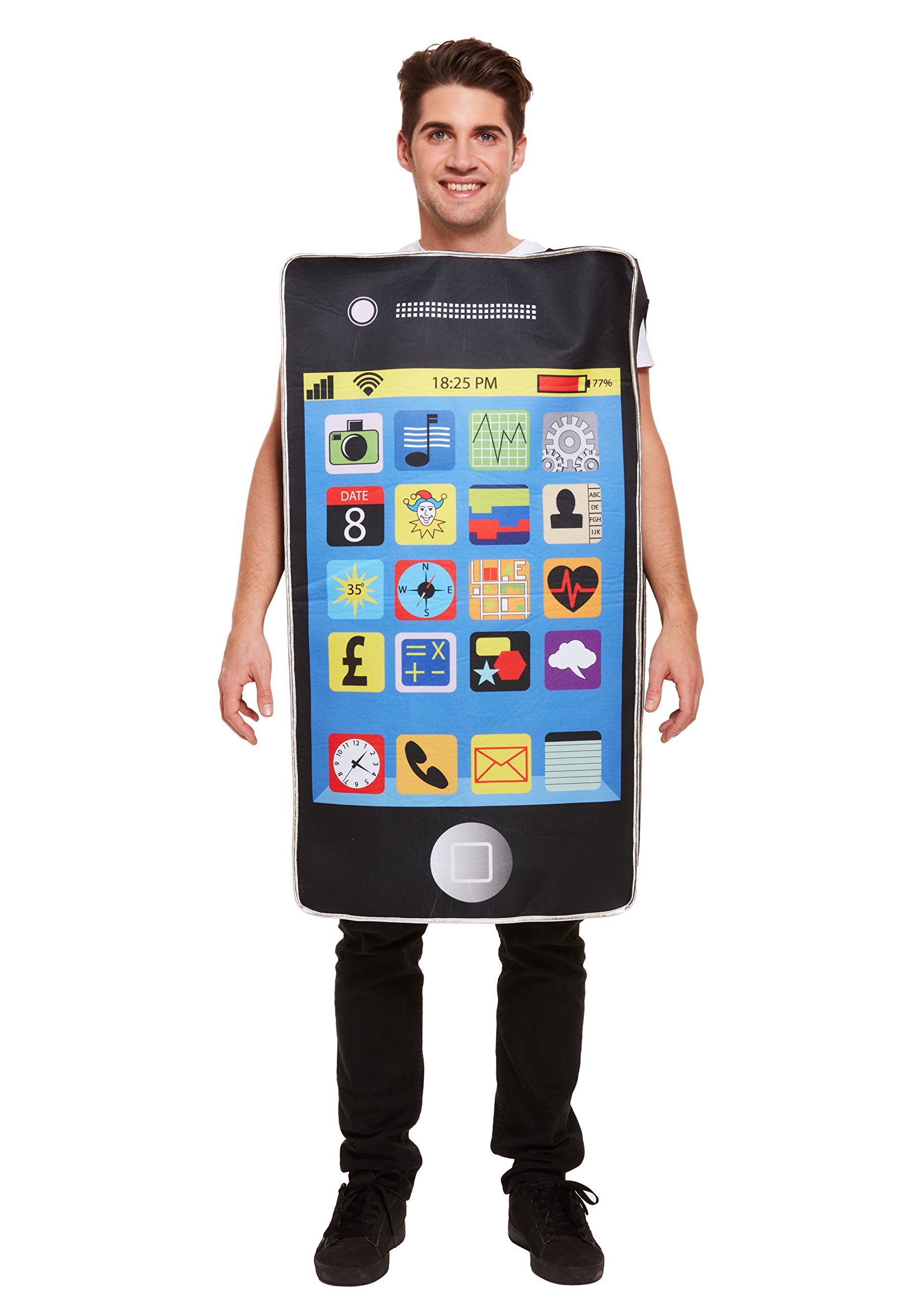 Henbrandt Adult Unisex Smart Phone Novelty Fancy Dress Costume for Men and Women