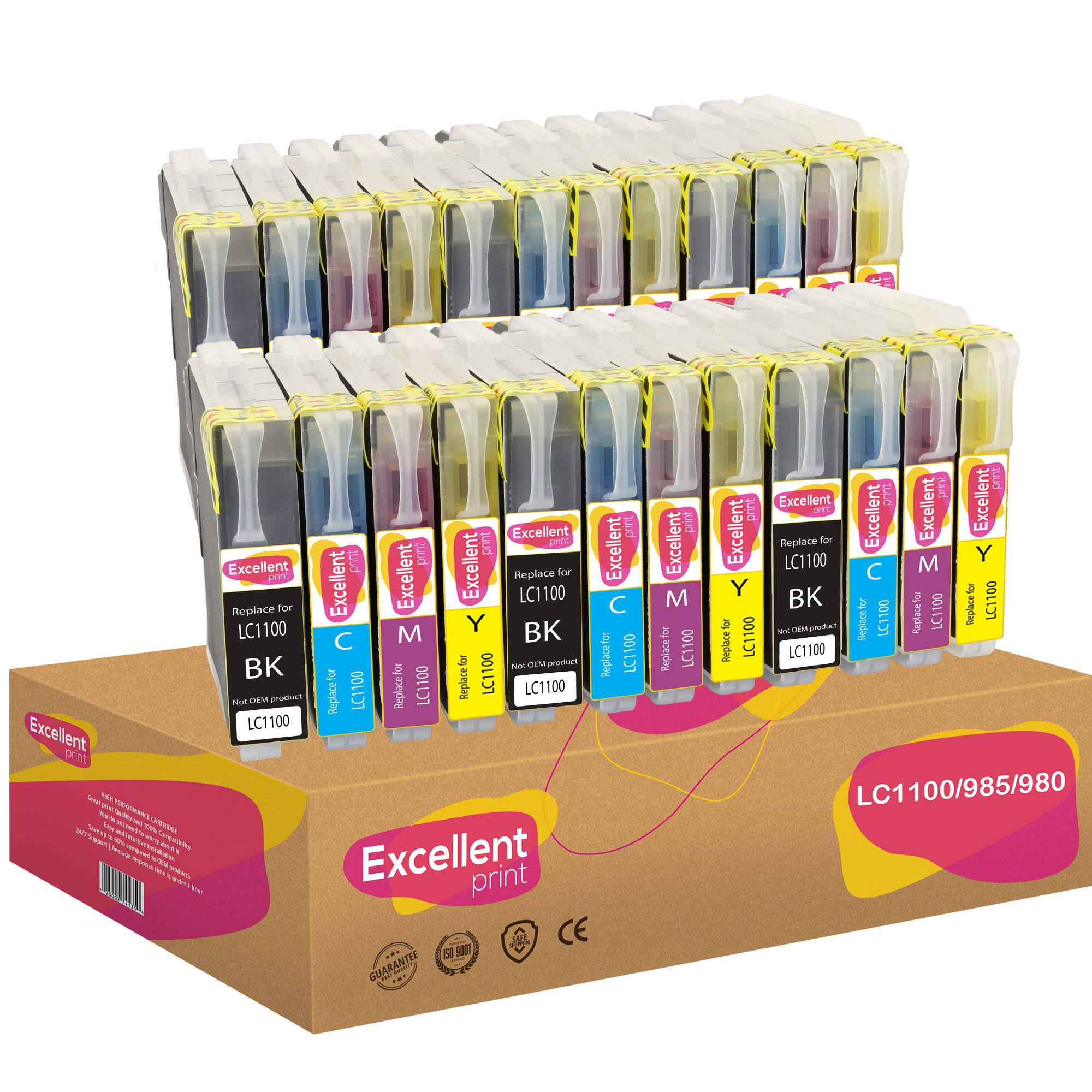 Excellent Print LC1100 LC985 Compatible Ink Cartridges for Brother DCP-J125 MFC-6490CW MFC-5890CN MFC-J410