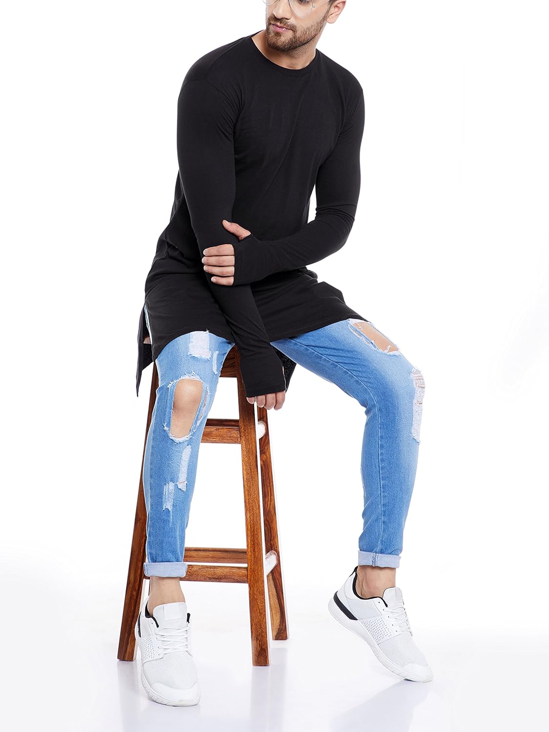 fugazee men's thumbhole kurta