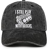 InnoBeta Mechanic Gifts for Men, I Still Play with Blocks Baseball Cap, for Auto Aircraft Mechanics