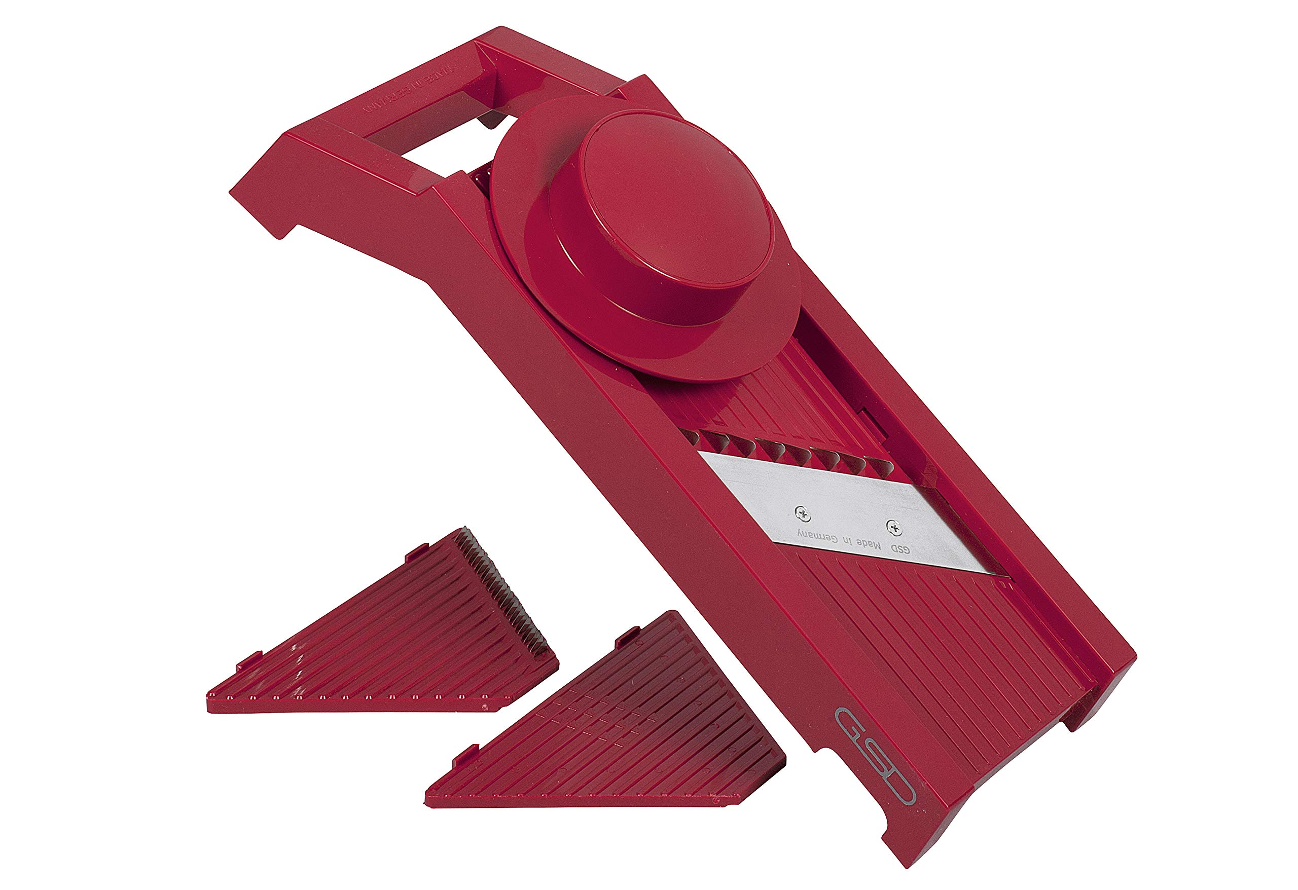 G S D Haushaltsgeräte G S D 30 011-Universal Vegetable Grater, Stainless Steel, Red