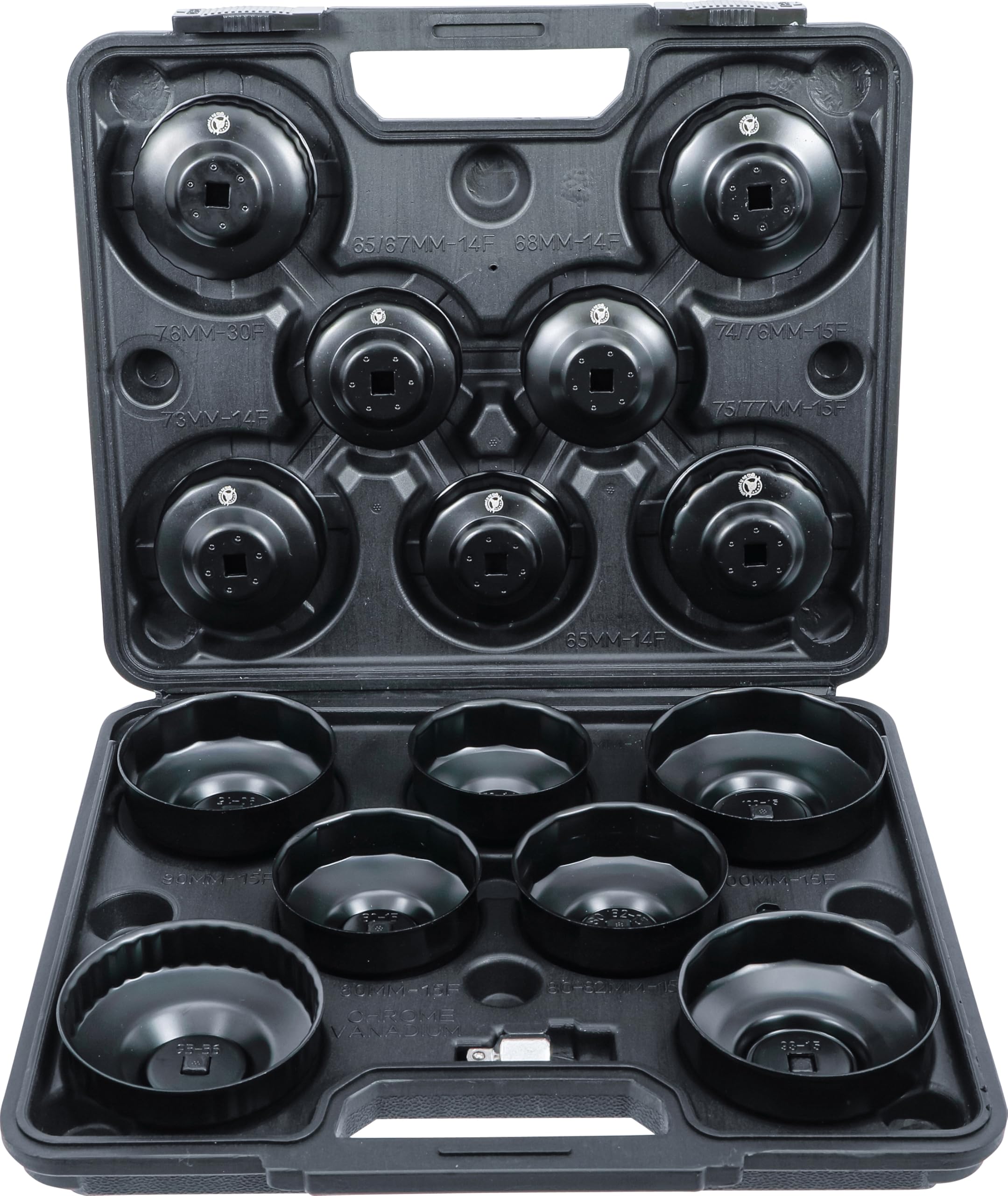 BGS Diy 91036 | Oil Filter Cap Wrench Set | 10 mm (3/8") Drive | 14 pcs.