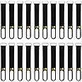 Wrap-It Storage Cinch-Straps, 5-in (20-Pack) Black - Hook and Loop Strap with Write on Label for Easy Cord Identification and Cable Management