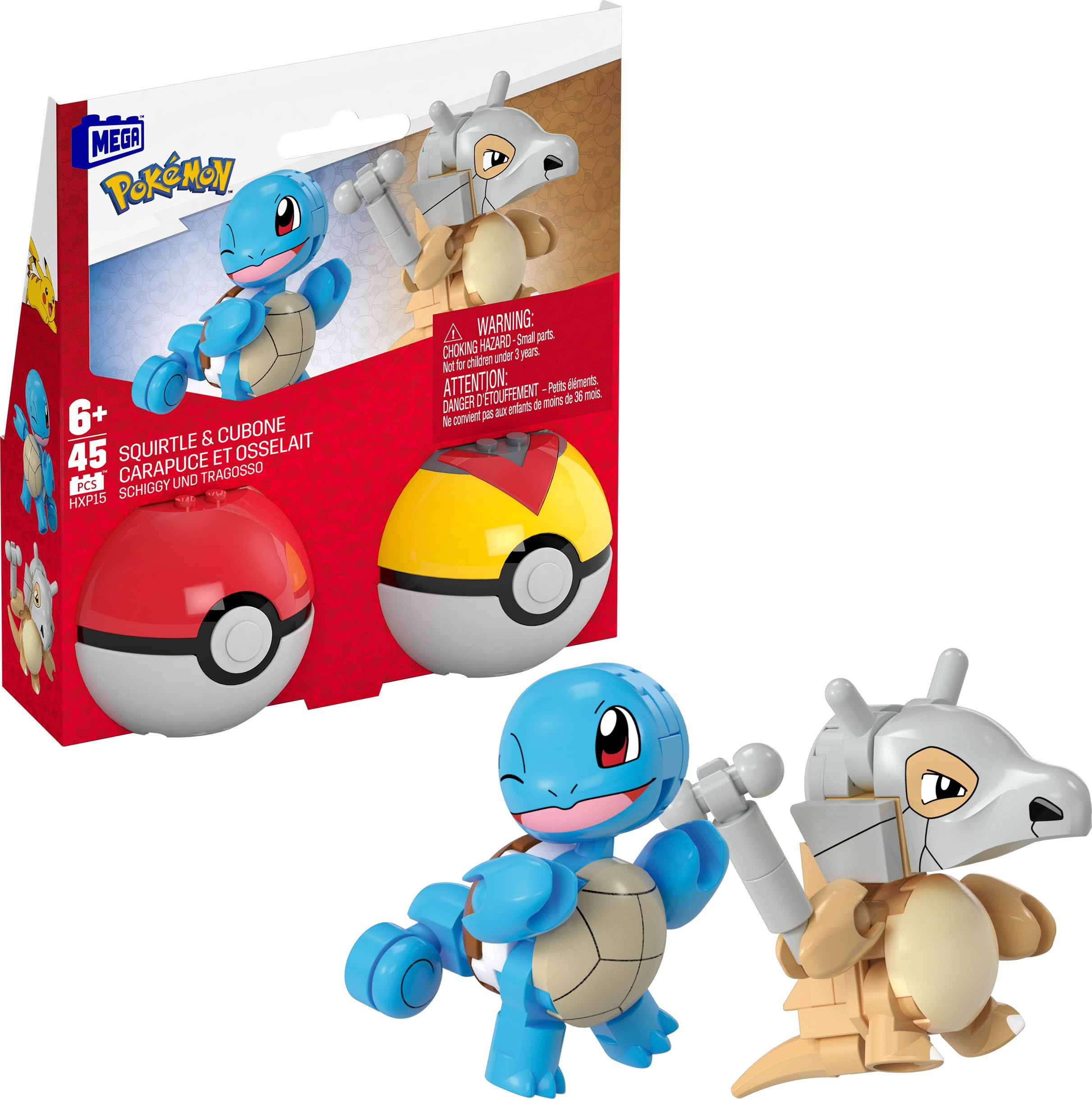 MEGA Pokémon Building Toys Set Squirtle & Cubone