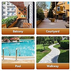 9 PCS WPC Rosewood Decking Tiles