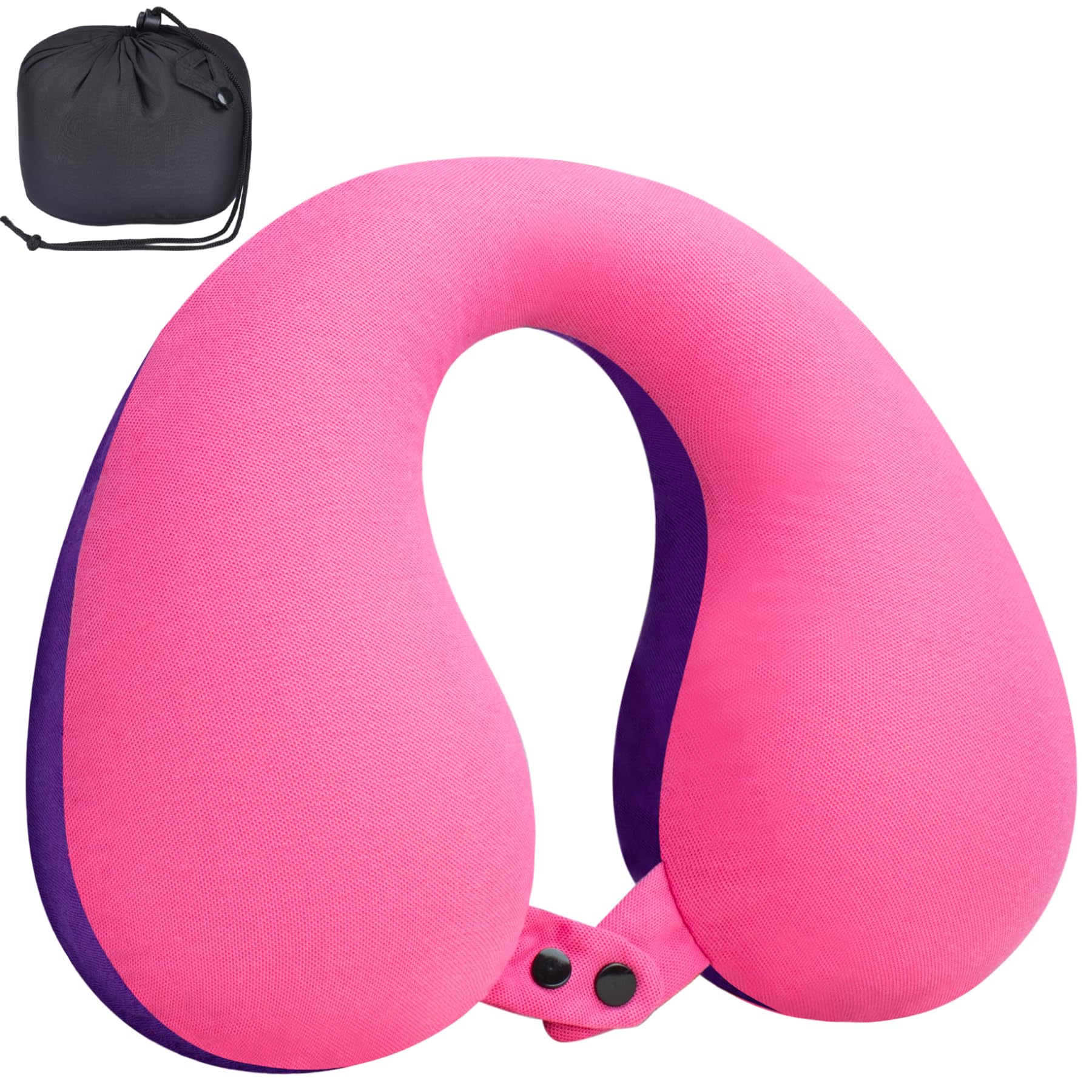 Photo 1 of COOLBEBE Kids Travel Neck Pillow, Softly Double Support Neck Pillow for Car & Airplane, Traveling Gifts for Toddler & Children (1, Pinkish Purple)