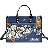 Personalized Leather Handbag with Your Name and Zipper, Perfect Gifts for Christian Women - Mother's Day Gifts for Mom