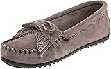 Minnetonka Women's Kilty Moccasin,Grey,6.5 M US