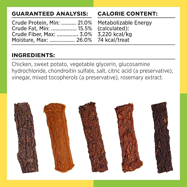 BIXBI HIP & JOINT SUPPORT CHICKEN JERKY DOG TREATS, 12 OZ – USA MADE GRAIN FREE DOG TREATS – GLUCOSAMINE, CHONDROITIN FOR DOGS – HIGH IN PROTEIN, ANTIOXIDANT RICH, WHOLE FOOD NUTRITION, NO FILLERS
