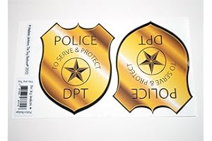 The Toy Restore Replacement Stickers Fits DIY Little Tikes Cozy Coupe Car Truck Police Badge
