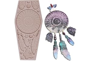 MUYULIN Dream Catcher Fondant Mold - Chocolate Silicone Casting with Feather Butterfly Molds for Cake, Cupcake Decoration, Jewelry Pendant, Resin, Chocolate, Polymer Clay