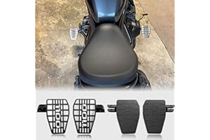 WOOGA Motorcycle Rider CNC Enlarge Footrests Foot Rest Pegs Wide Pedals fit for Ho&n&da Rebel CMX 1100 CMX1100/DCT Accessories 2021 2022 2023 2024 (Black)