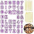 54PCS Plastic Alphabet Number Symbol Cookie Cutters and Mini Fondant Cake Decorating Mould Tools by CSPRING
